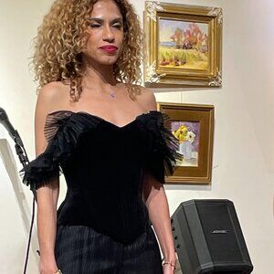 Corset pants 2 Piece Set Women Black XS